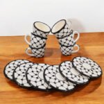 Kufiyah Coffee Cups with Saucers