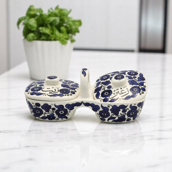 Olive Oil and Zaatar Plates Set Blue 55 580x580