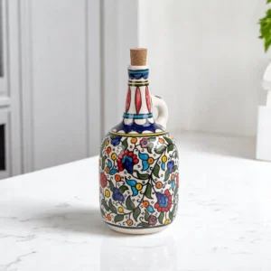 Olive Oil Bottle - Flowers