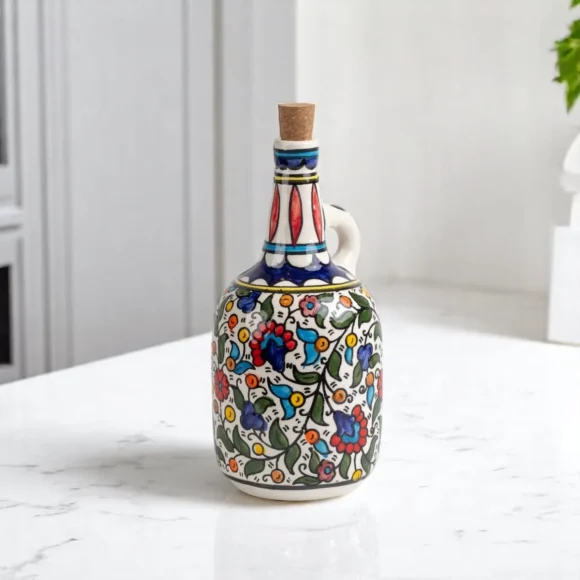 Olive Oil jug Flower 60 580x580